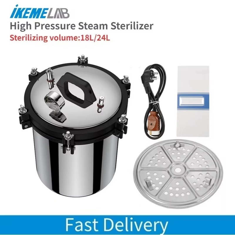 Autoclave Sterilizer Dental - IKEME 18/24L Máquina Autoclave Portátil Aquecimento