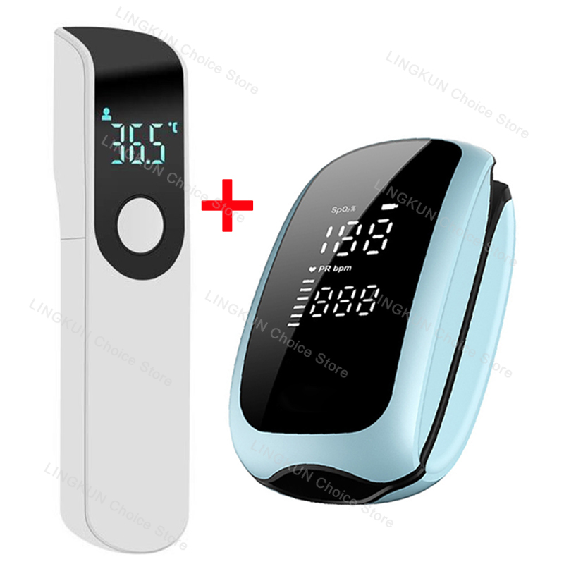 Pulse Oximeter - Oxímetro recarregável infravermelho febre termômetro digital