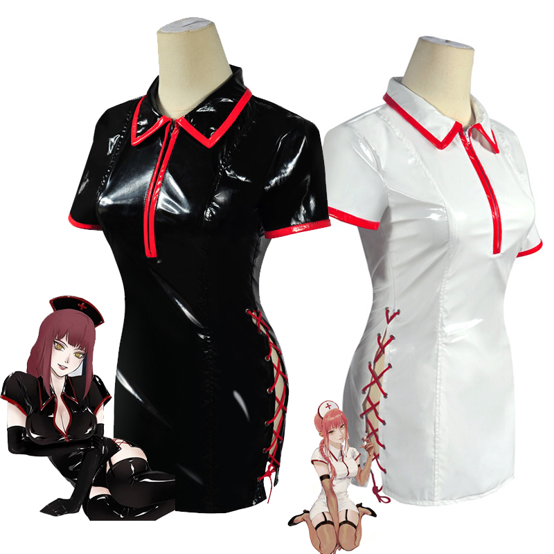 Medical Lab Uniform - Anime homem motosserra cosplay traje makima