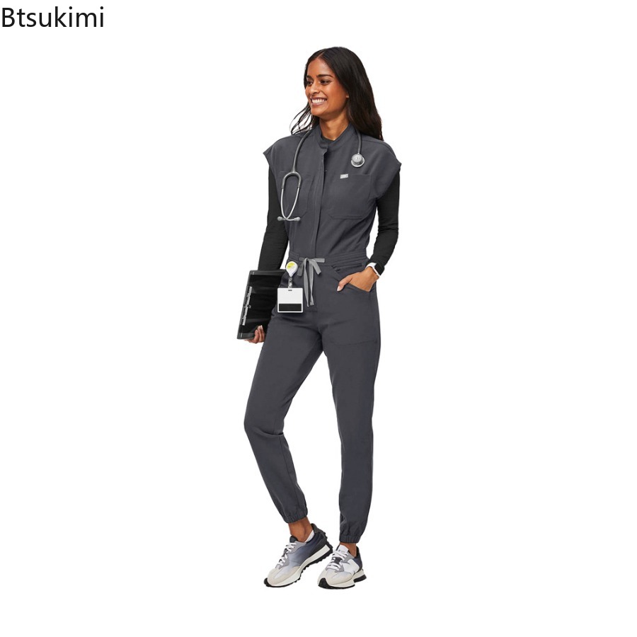 Macacão de Moda com Zíper, Uni - Medical Lab Uniform avaliação e preço