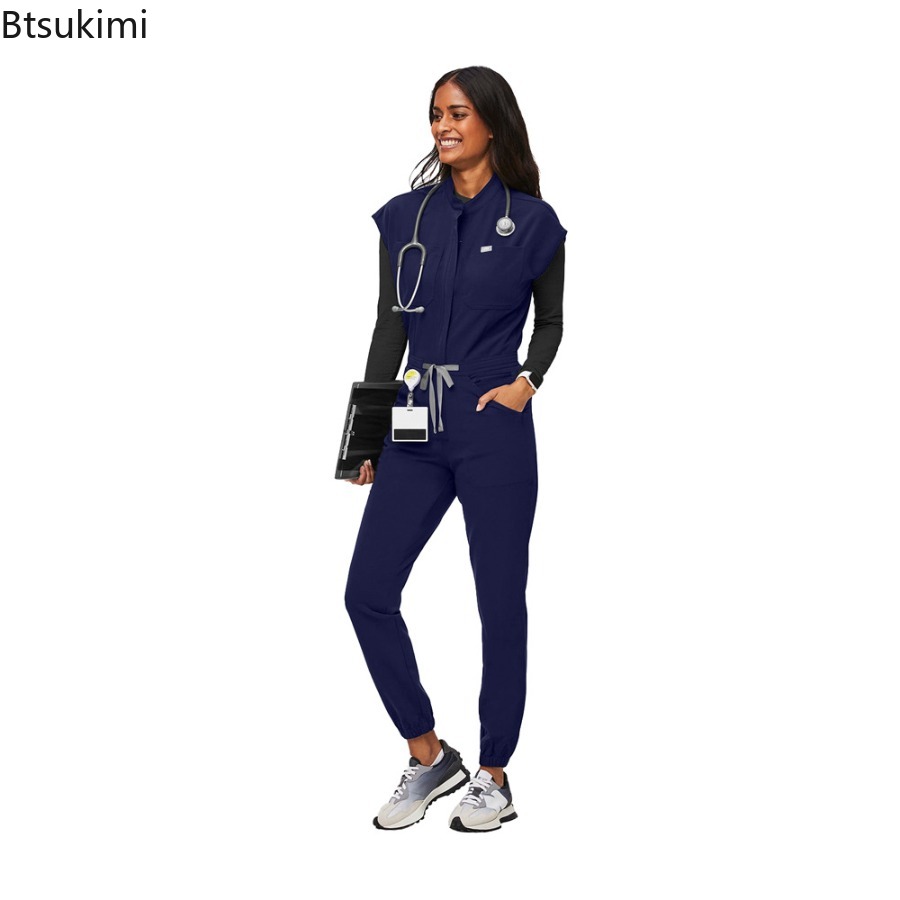Macacão de Moda com Zíper, Uni - Medical Lab Uniform avaliação e preço