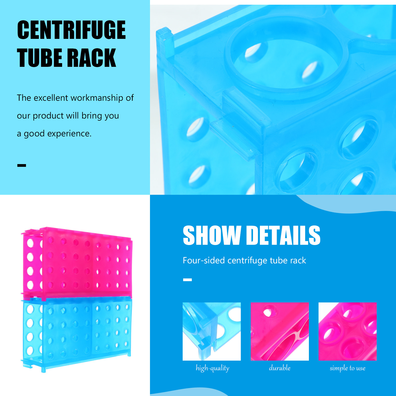 2 Peças de Rack de Plástico Pr - Centrifuge Tube Rack avaliação e preço