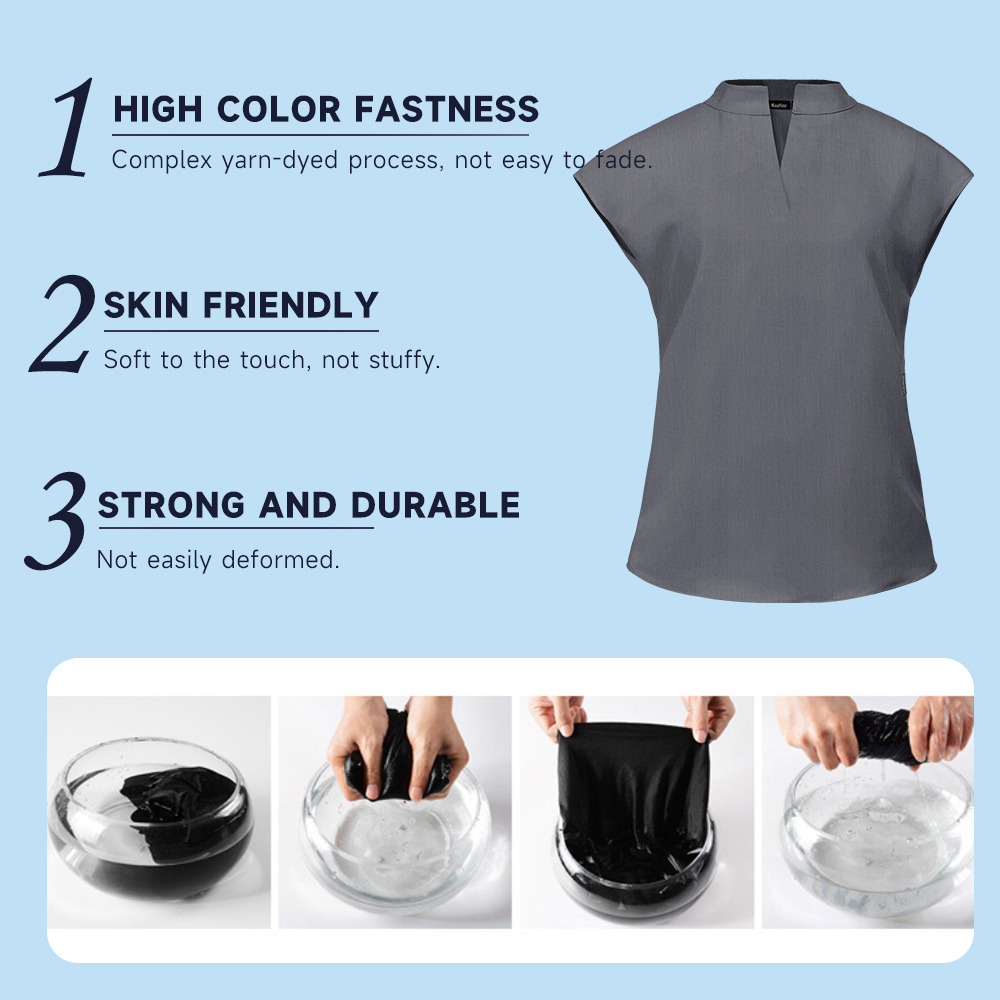 Mulheres Stand Collar Scrubs T - Medical Lab Uniform avaliação e preço