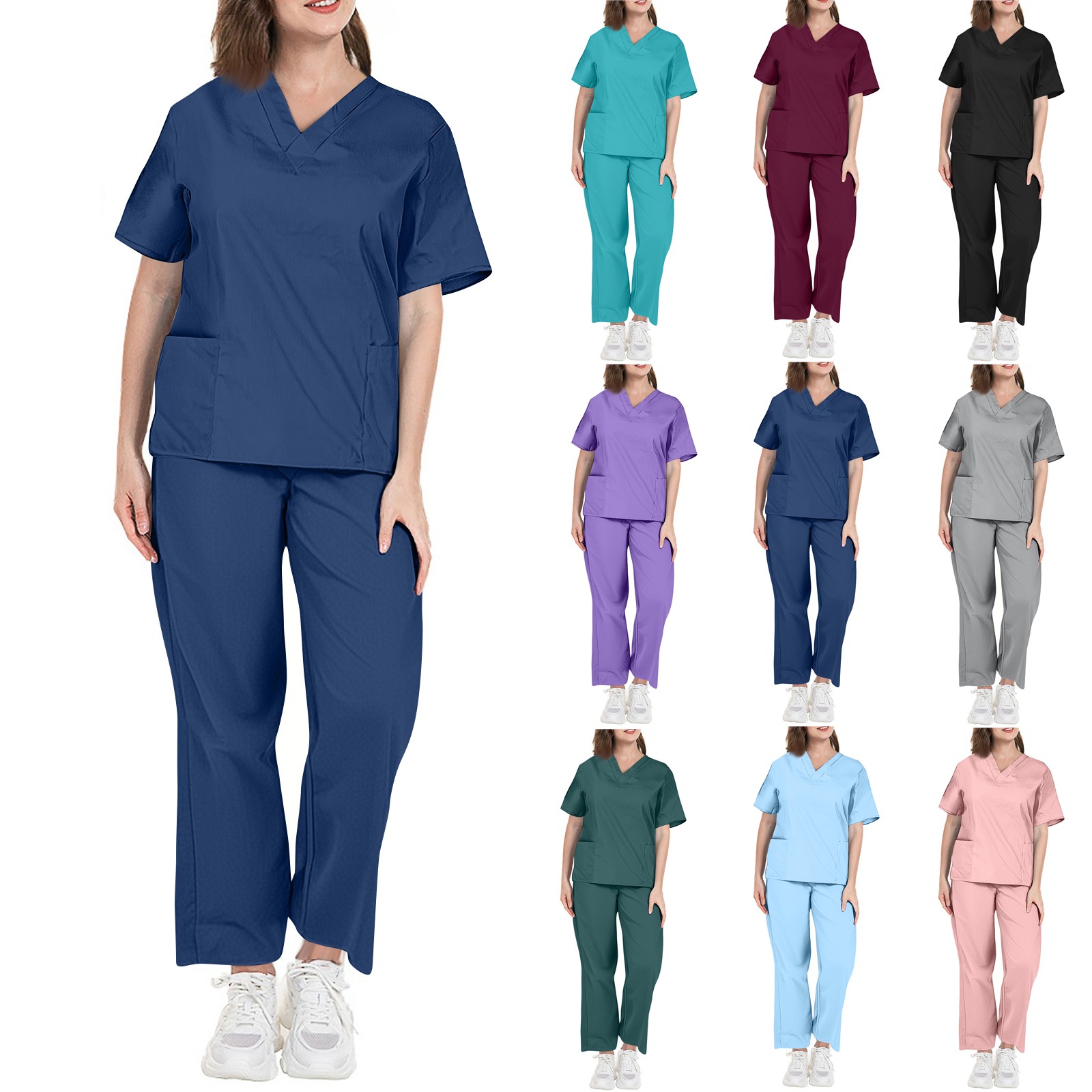 Conjuntos de jogger feminino t - Medical Lab Uniform avaliação e preço