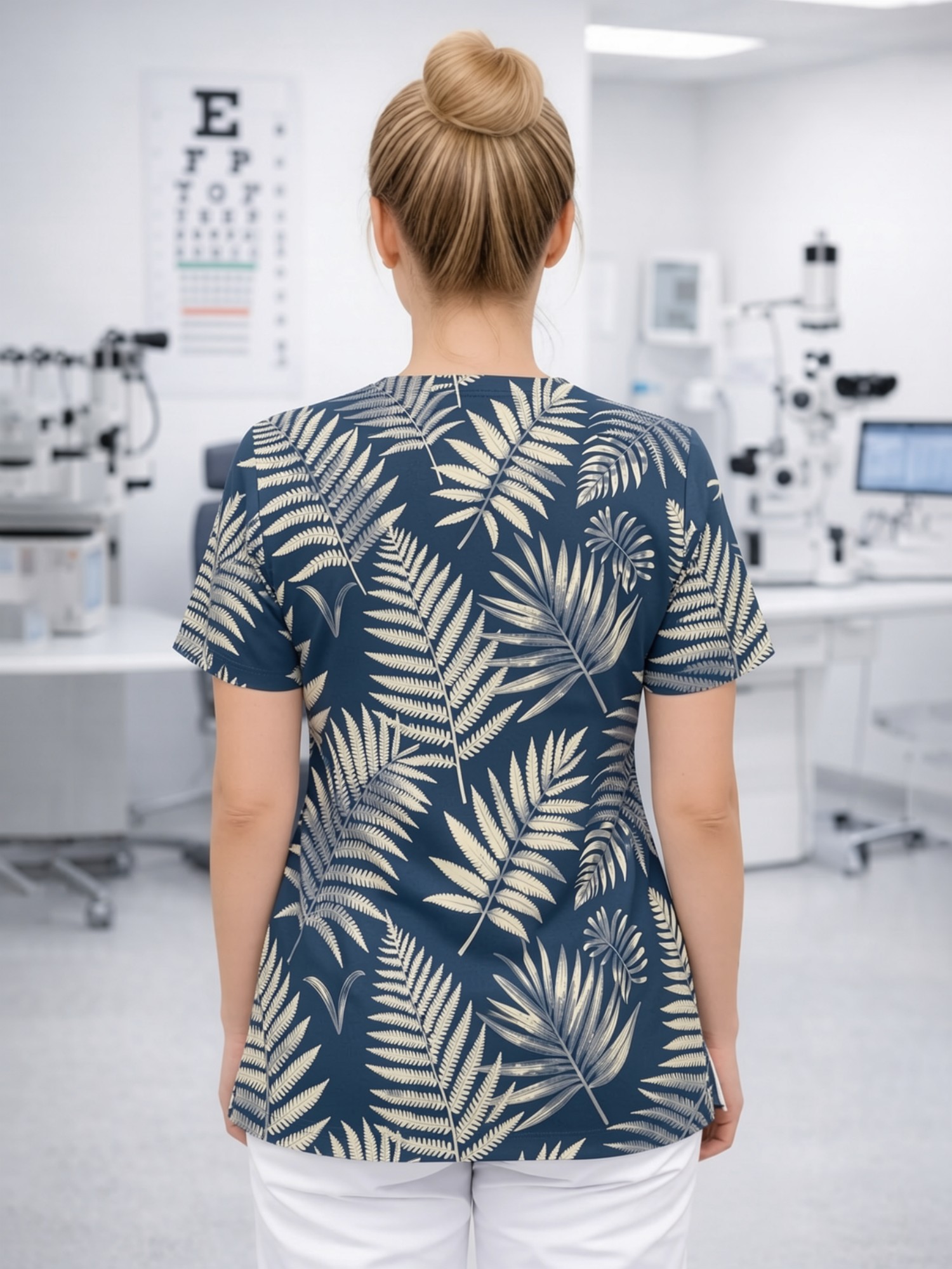 Blusa Feminina Charmosa com De - Medical Lab Uniform avaliação e preço