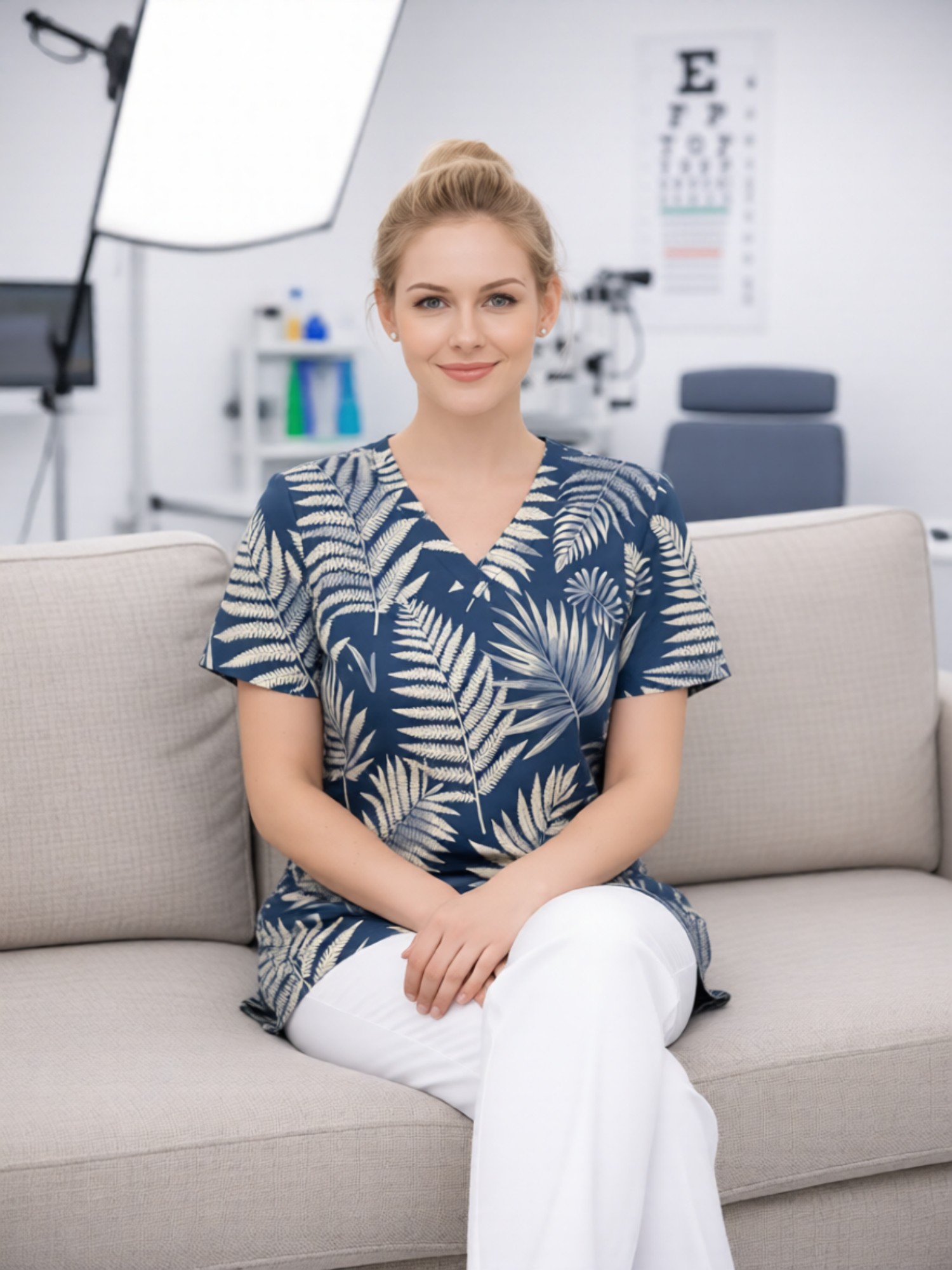 Blusa Feminina Charmosa com De - Medical Lab Uniform avaliação e preço